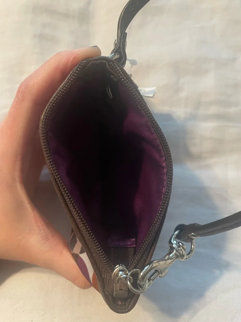 NWT Coach Madison Multicolor Signature C Wristlet Coin Purse - Picture 4 of 8